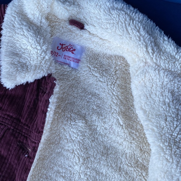 Justice Jacket Corduroy Sherpa for Girls - Picture 2 of 3